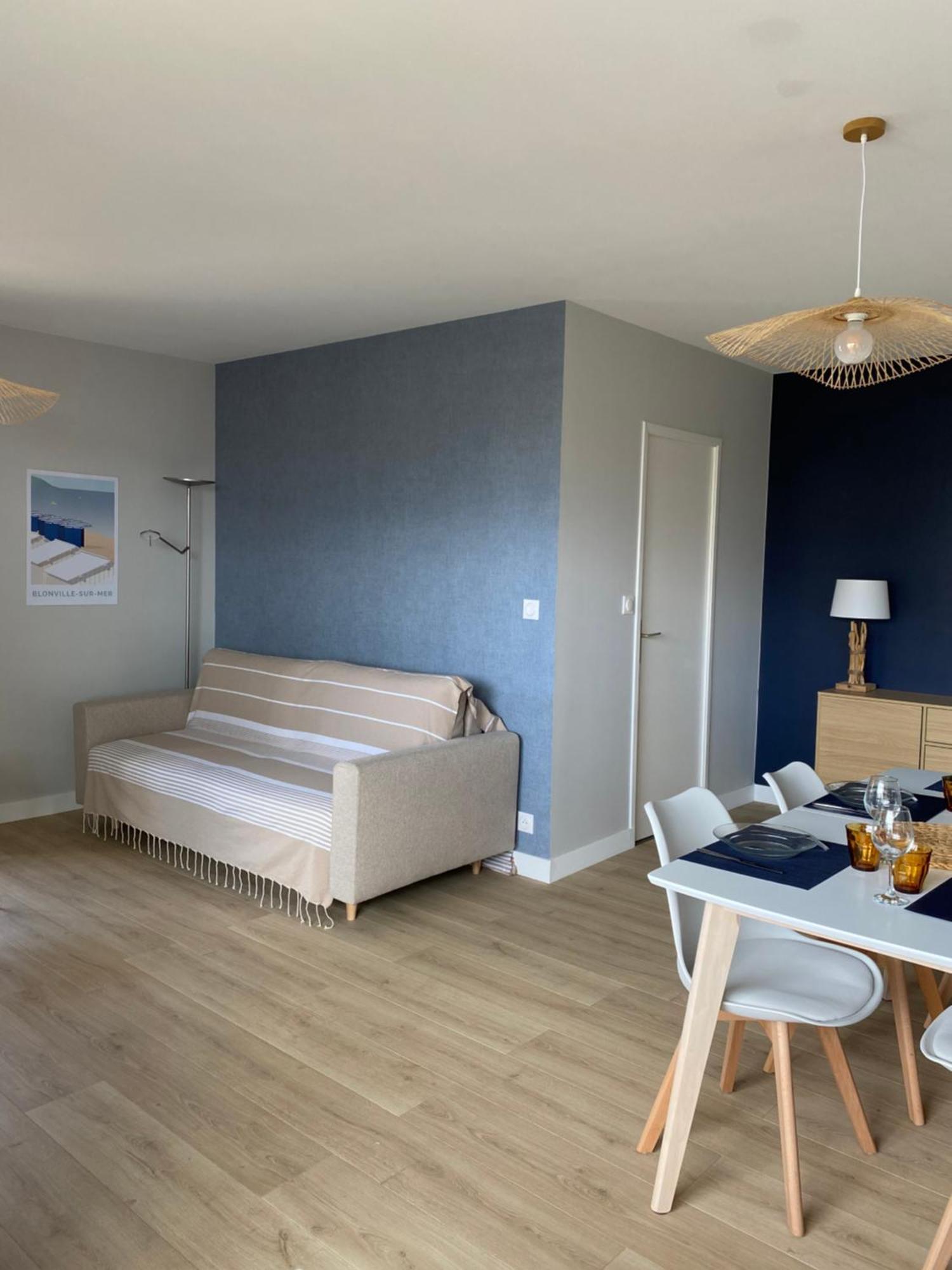 Appartement 65M2 Avec Balcon Vues Partielles Mer A 150M De La Plage Et Centre, Wifi Et Parking Prive Blonville-sur-Mer Exteriör bild